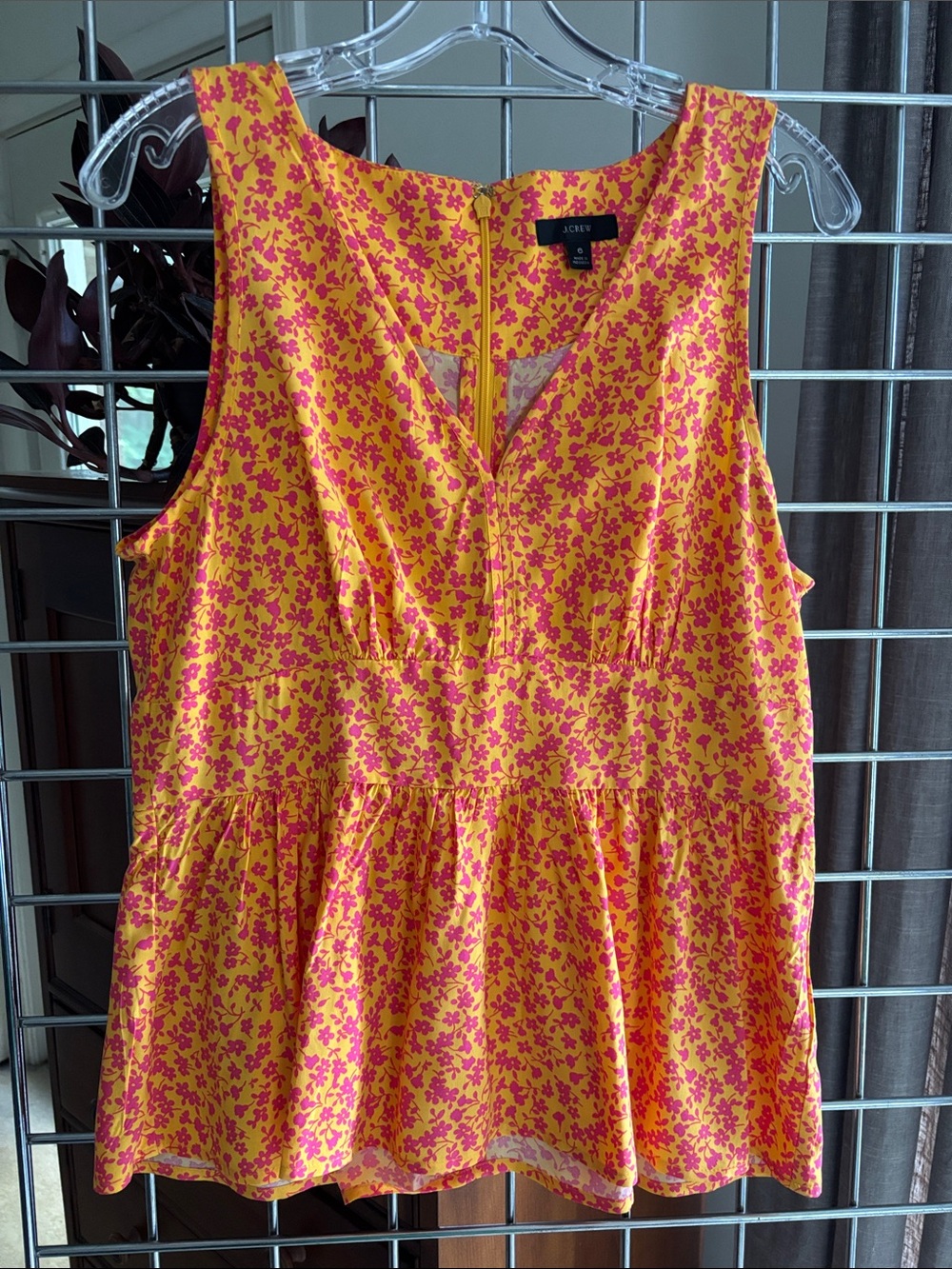 J. Crew Sleeveless Floral Top - Women’s Size 6